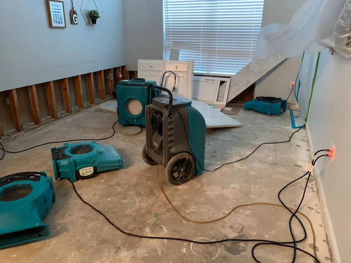 Dehumidifier in flood-cut room for Water Extraction & Removal in Huntingburg